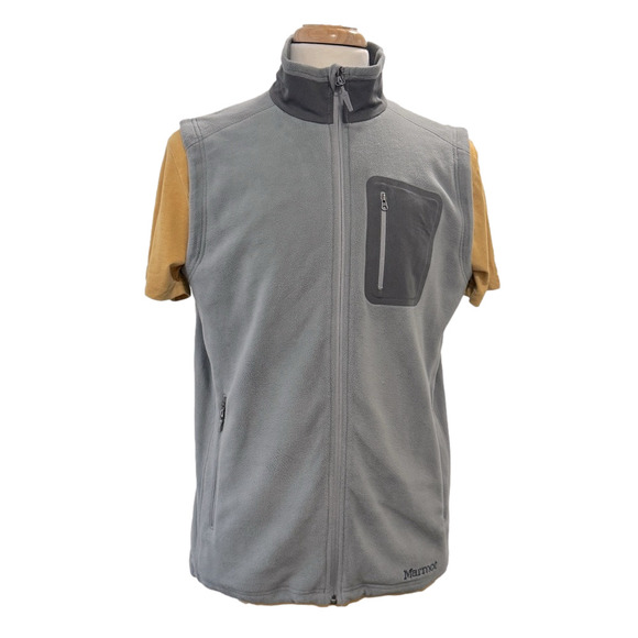 Men's Marmot Reactor Fleece Vest Gray Size Large - Picture 1 of 13